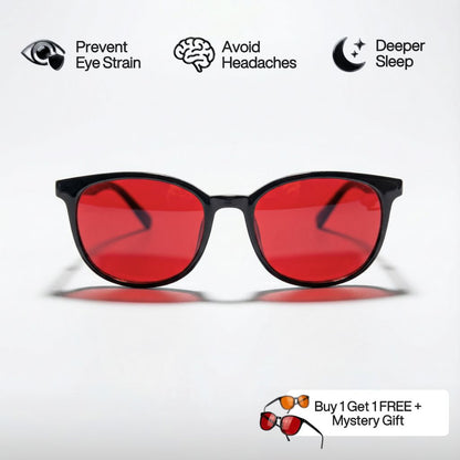 Flow® Unisex Blue Light Blocking Glasses – Red Lens