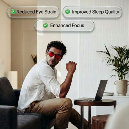 Flow® Unisex Blue Light Blocking Glasses – Red Lens